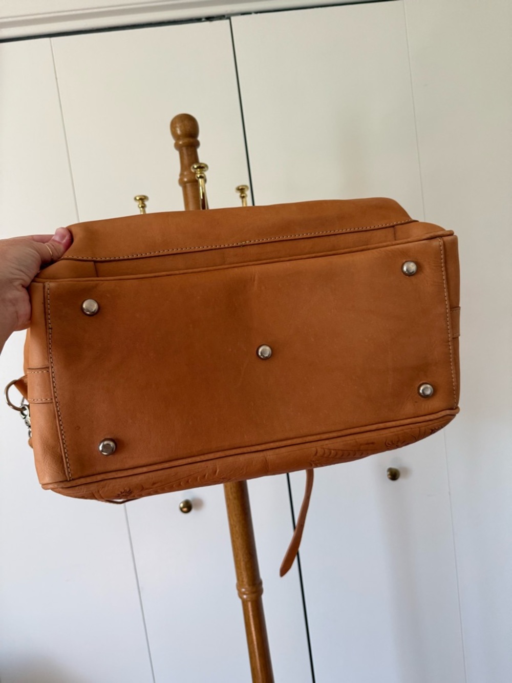 Ropin west tooled leather weekender carryon - Picture 5 of 10